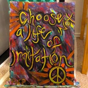 Original Abstract acrylic painting on canvas - Red Hot Chili Pepper’s lyrics